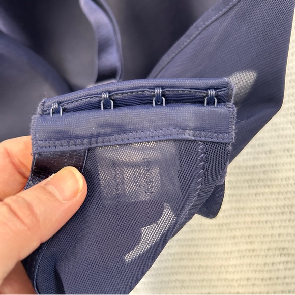 Deesse Women's Plus Size Bra 44H Blue Lace Contour T Shirt Underwire NWT - Picture 11 of 11